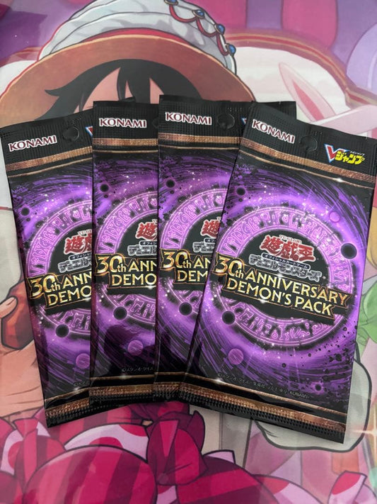 Yu-Gi-Oh Yugioh 30th ANNIVERSARY DEMON'S PACK 4 Packs Pack — Japanese