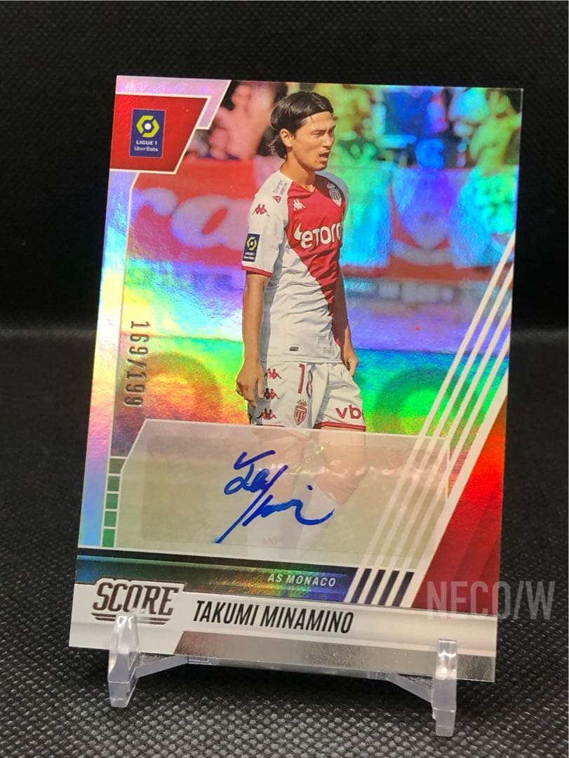 Takumi Minamino Autographed Card Monaco Panini Score — Japanese