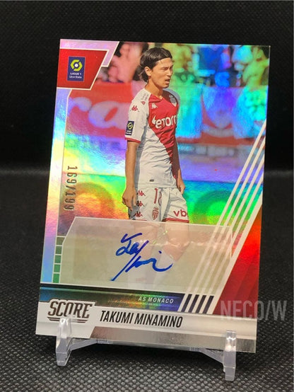 Takumi Minamino Autographed Card Monaco Panini Score — Japanese