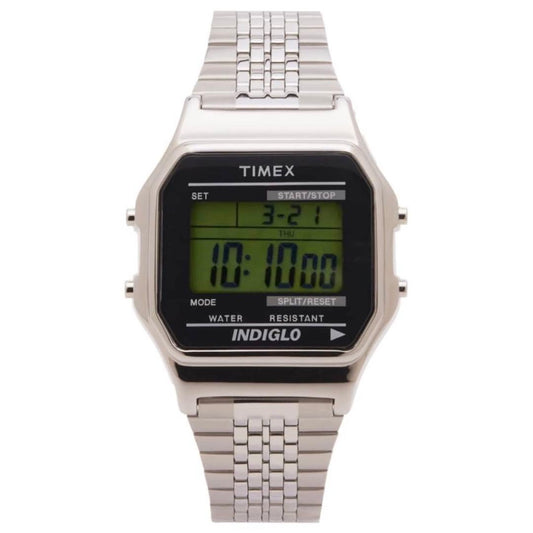 TIMEX T80 Everyday Silver Digital Men's Watch — Japanese