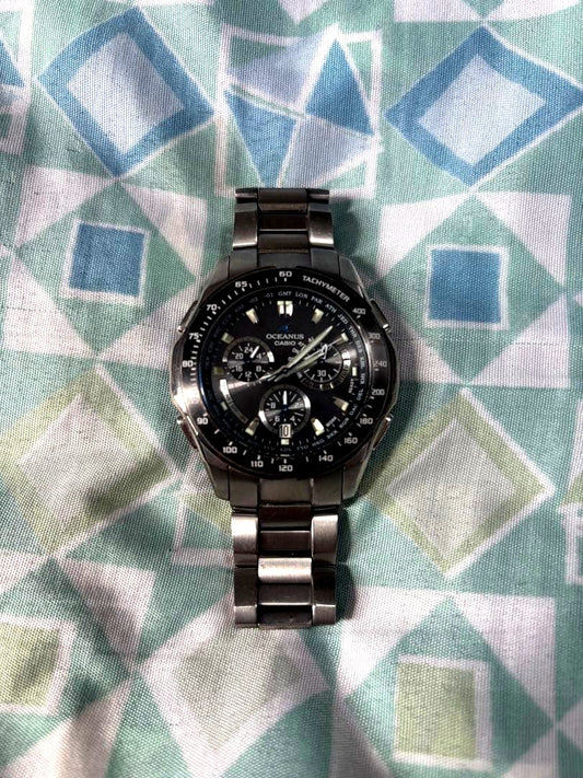 Casio Oceanus OCW-M800 stainless steel quartz watch body only with chronograph function