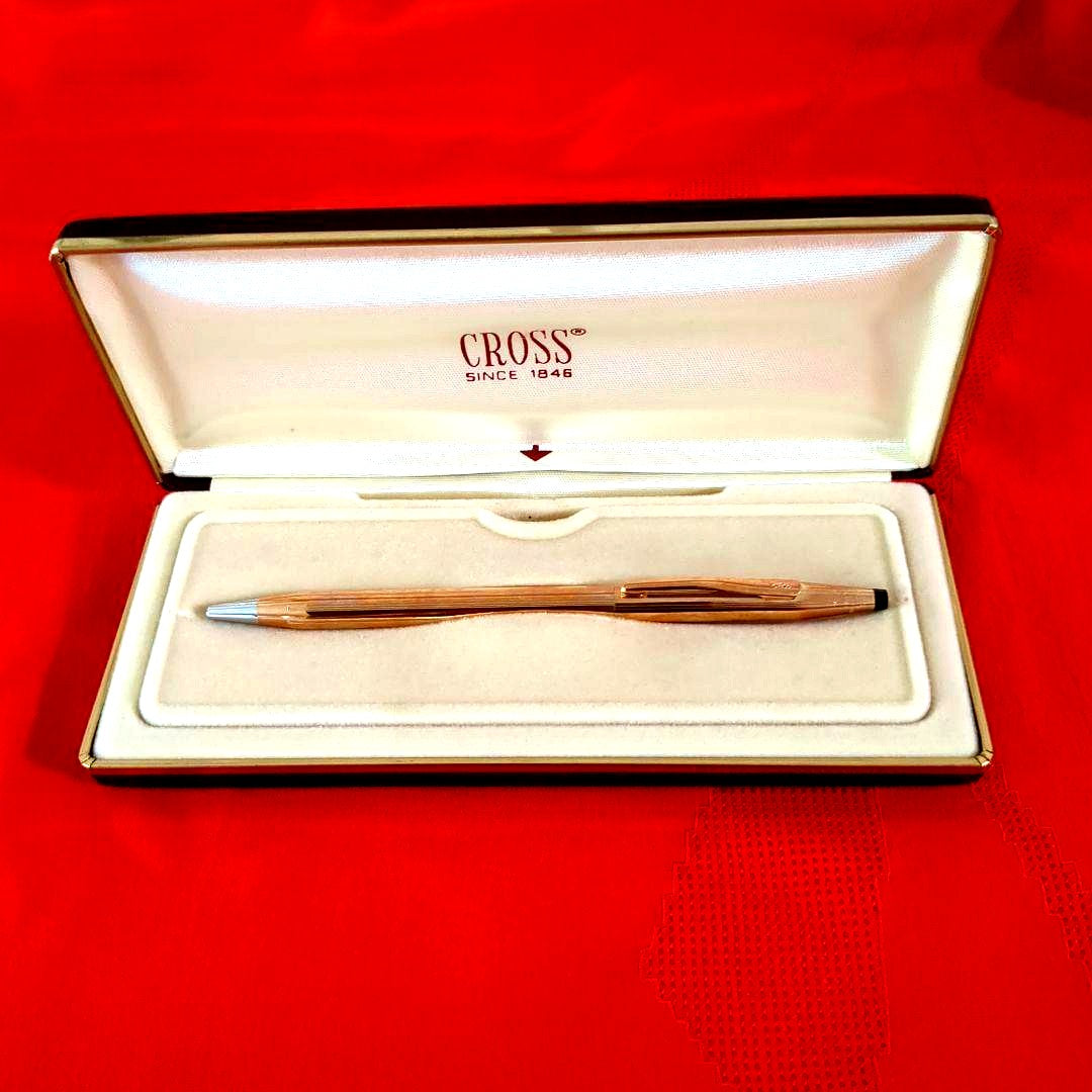 Cross Classic Century 14K Rolled Gold Ballpoint Pen model 1502 Japan Import with metal finish