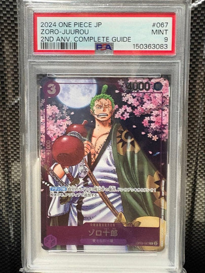 PSA 9 One Piece Zoro — OP05-067 — Japanese