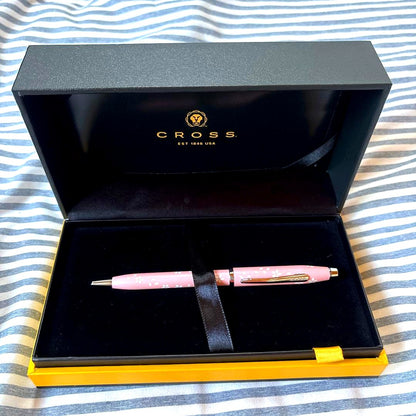 CROSS Century II Sakura Design ballpoint pen in sleek silver with cherry blossom accents