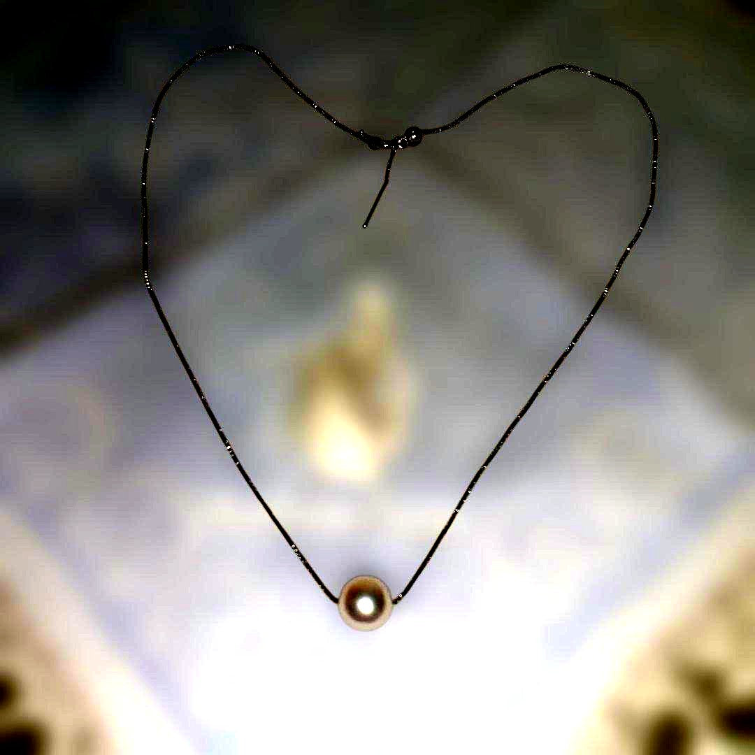 Ise-Shima Akoya single pearl necklace 8.5-9mm on 44.5cm SV925 Venetian chain with through pin clasp