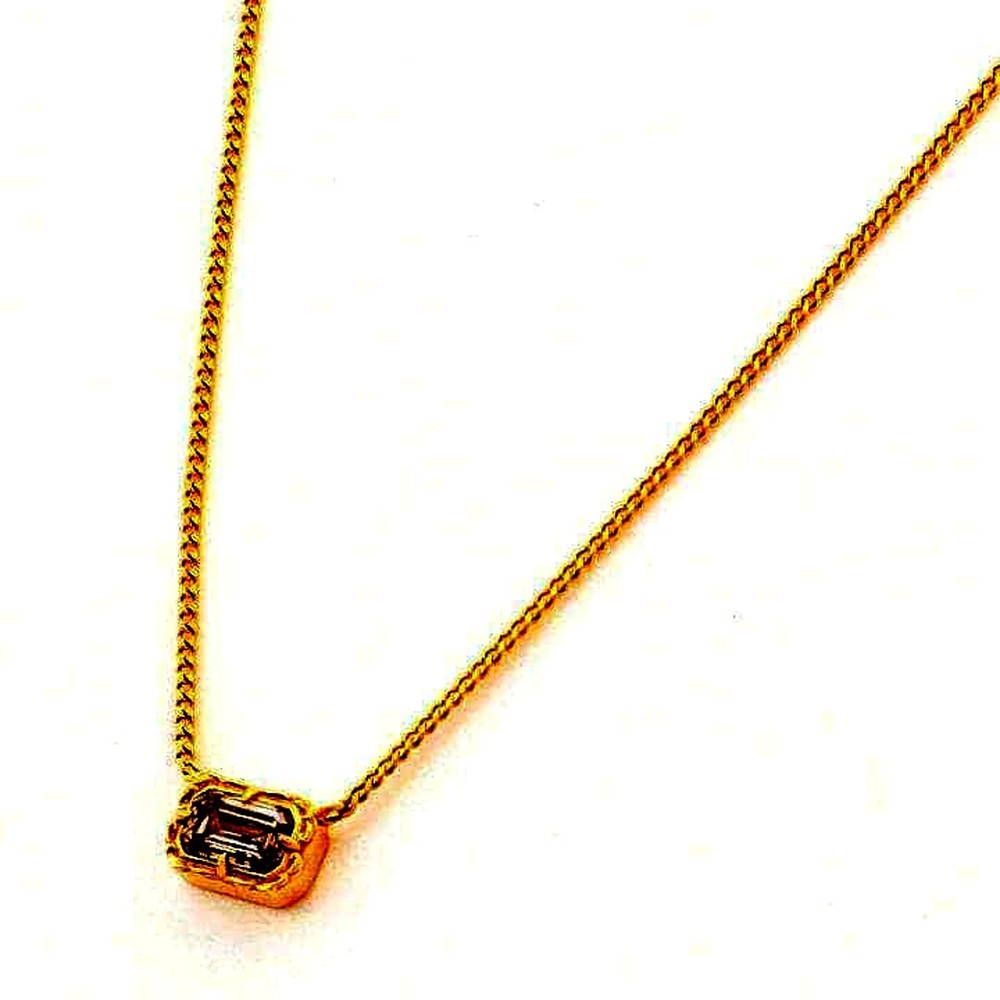 Agete 2022 WinterLimited K18 gold necklace with sparkling diamond pendant
