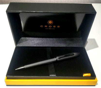 CROSS Townsend NAT0042-62 Midnight Black brass pen with matte black PVD finish