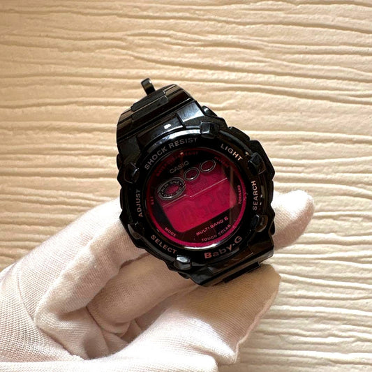 Casio Baby-G BGR-3003-1BJF black and pink women’s shock-resistant digital watch with solar power