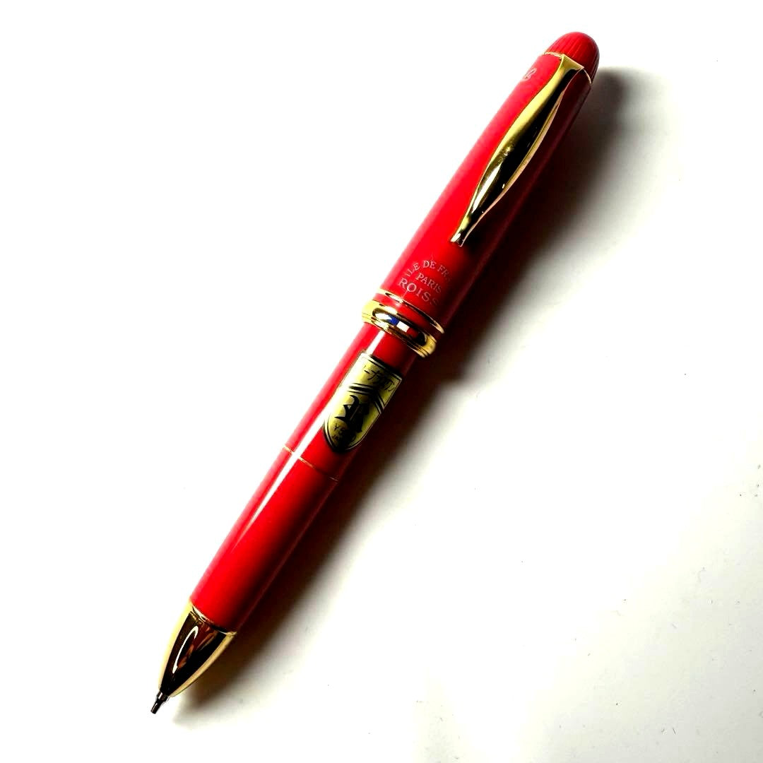 Pilot Roissy Two Plus One pink pen showing pen body with eraser and refill