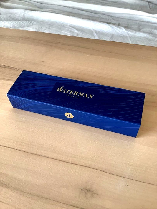 WATERMAN Impression Blue CT ballpoint pen with blue ink and sleek silver accents