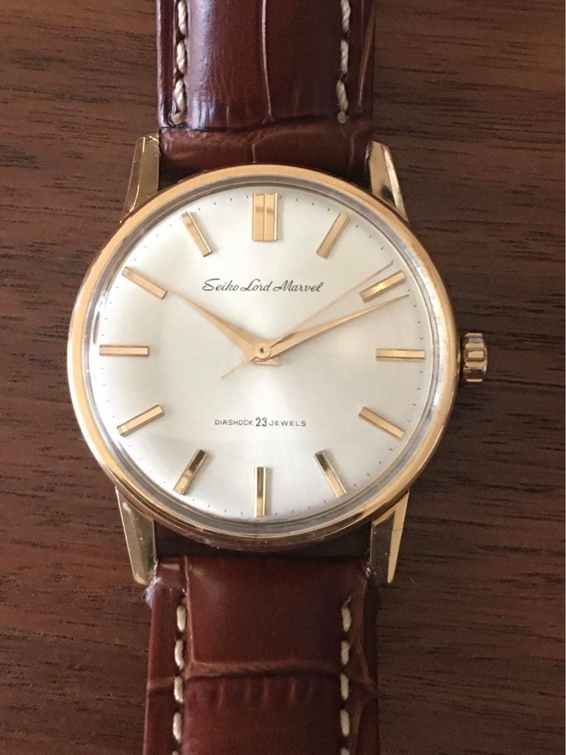 SEIKO ロードマーベル 14K AGF OH 1964 Manual Men's Watch — Japanese