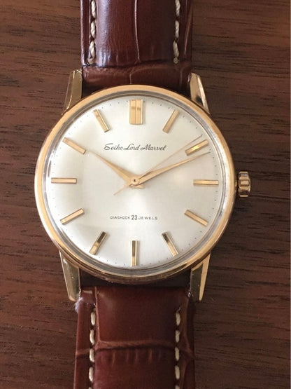 SEIKO ロードマーベル 14K AGF OH 1964 Manual Men's Watch — Japanese