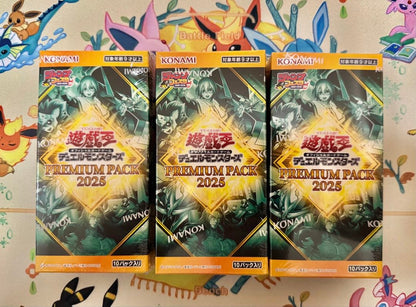 Yu-Gi-Oh Yu-Gi-Oh! Premium Pack 2025 Unopened Box 3 Packs Box — Japanese