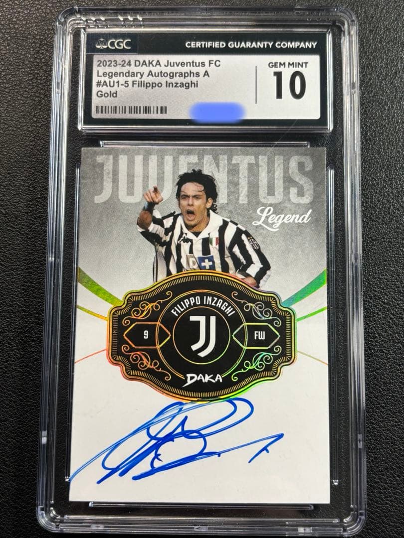 CGC10 Gem Mint Inzaghi Hand Signed 25 Limited On Card — Japanese