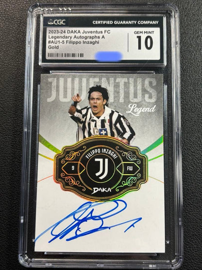 CGC10 Gem Mint Inzaghi Hand Signed 25 Limited On Card — Japanese