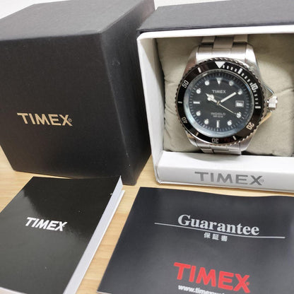 TIMEX Submariner Black Quartz Men's Watch — Japanese
