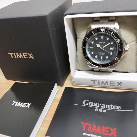 TIMEX Submariner Black Quartz Men's Watch — Japanese