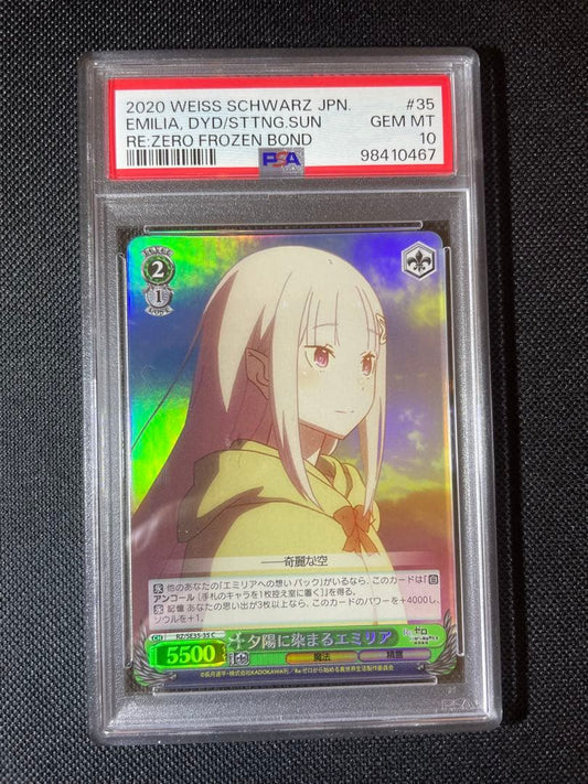 PSA 10 Weiss Schwarz Re:ZERO -Starting Life in Another World- Emilia Drenched in Sunset — Japanese