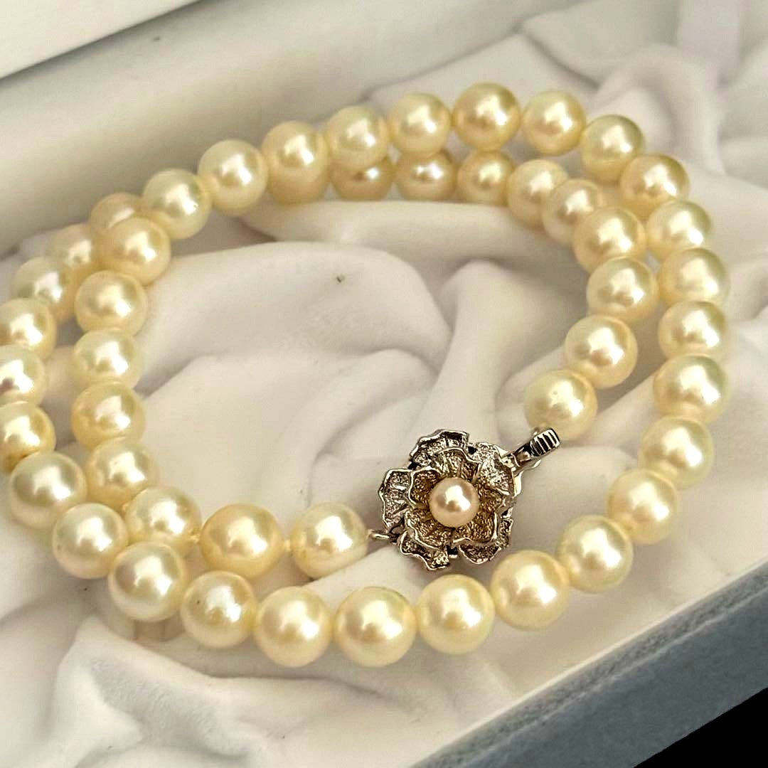 Honest Pearl Akoya pearl necklace with 7.5-7.8mm pearls, 40.5cm length