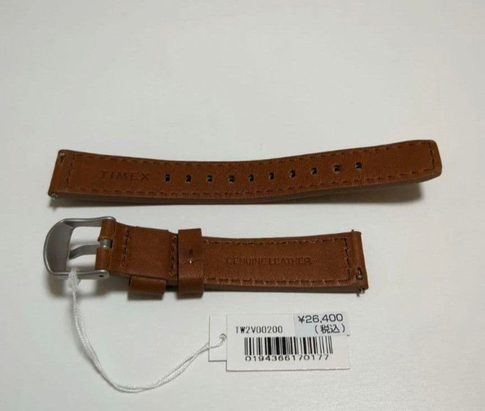 TIMEX Leather Strap Brown Men's Watch — Japanese