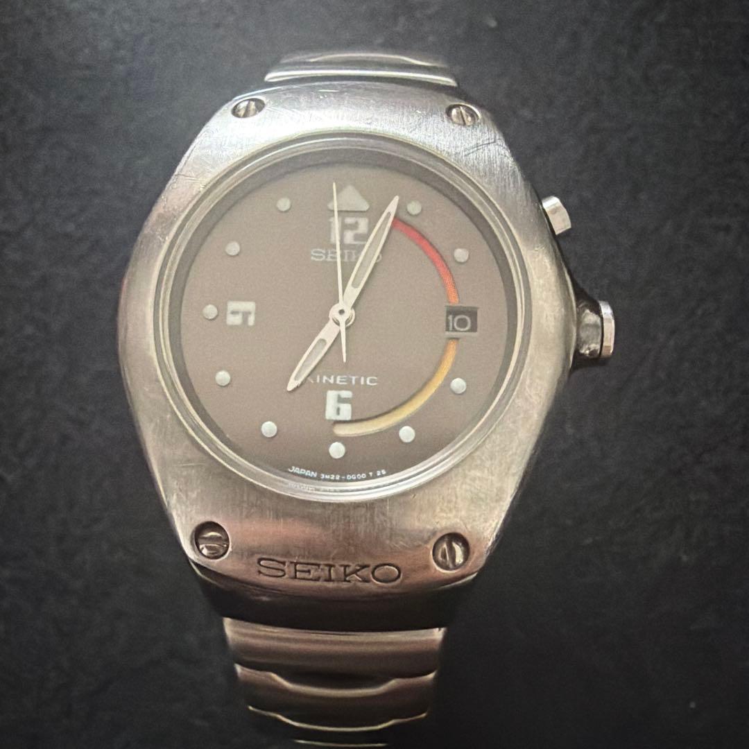 SEIKO 5M42-0J70 Kinetic Men's Watch — Japanese