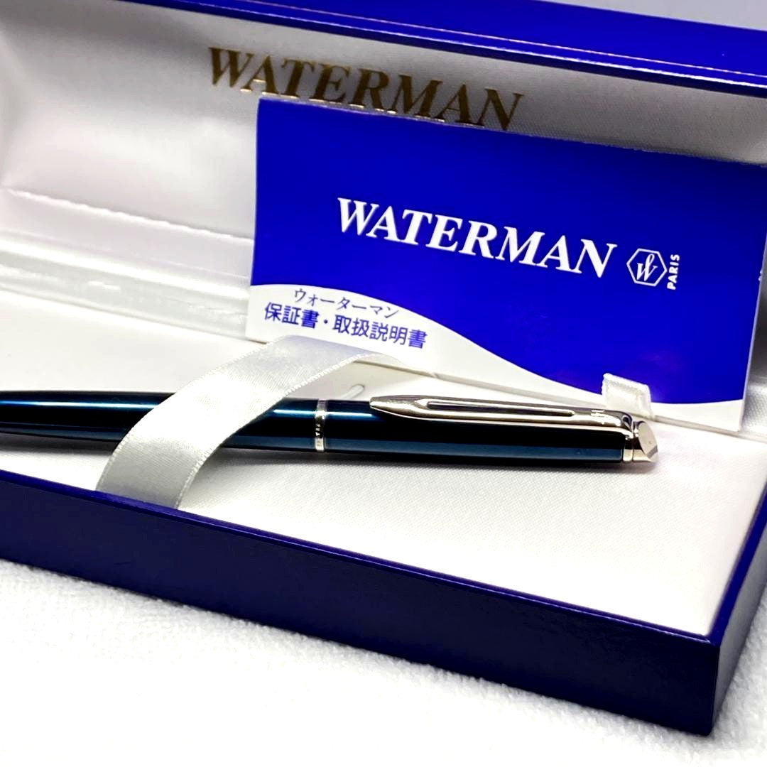 Waterman ballpoint pen made in France with twist mechanism and black ink in a case