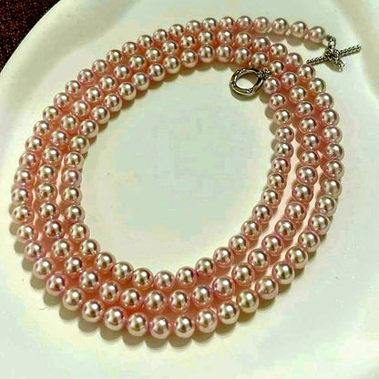 Akoya genuine pearl long necklace with 6-6.5mm pearls and included presentation case
