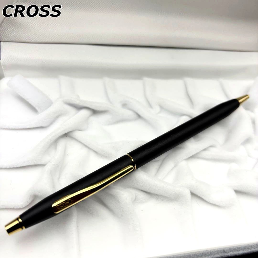 Two vintage CROSS Classic Century ballpoint pens in gold and black, made in Ireland, used condition