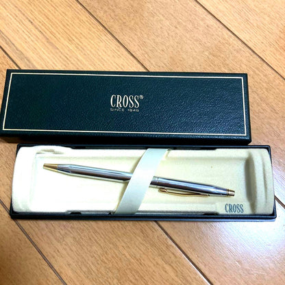 Cross brand ballpoint pen with silver and gold finish in original unopened box