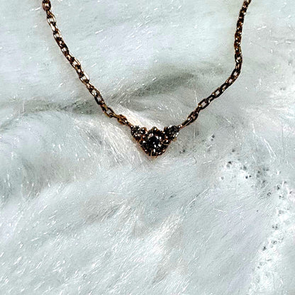 Agate K10 pink gold necklace with delicate design weighing 0.03 grams