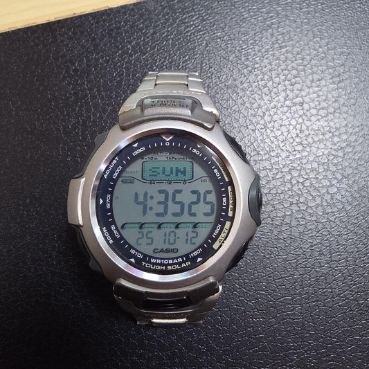CASIO Pro Trek Digital Men's Watch — Japanese