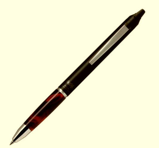 PILOT Frixion Ball Knock Zone red ballpoint pen with 0.25mm fine writing tip and click mechanism