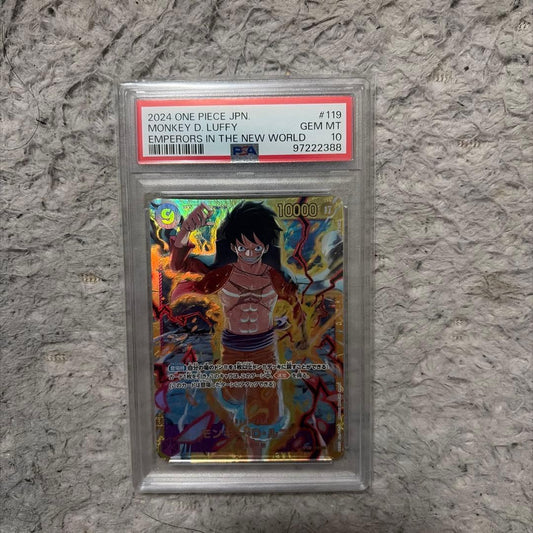 PSA 10 One Piece Monkey D. Luffy SEC — OP09-119 — Japanese