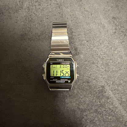 TIMEX Digital Silver Quartz Men's Watch — Japanese