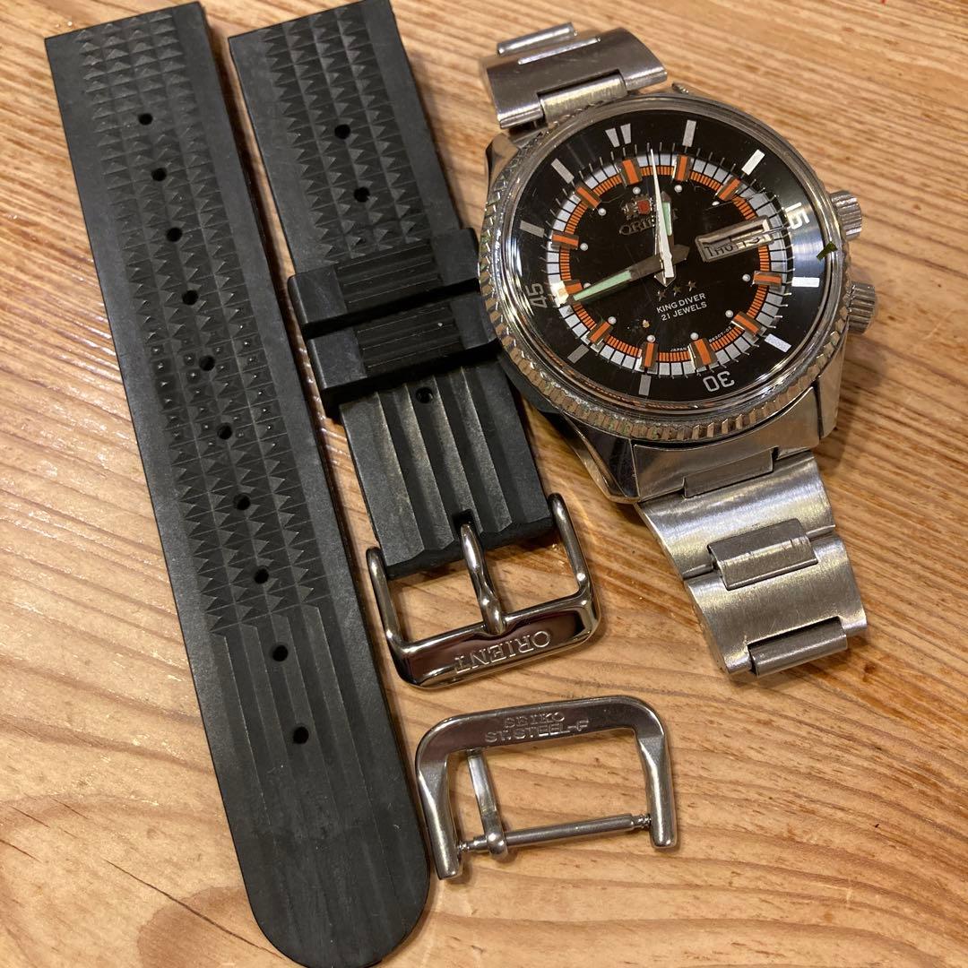 ORIENT キングダイバー マックイーン愛用モデル後継機種 当時物 替ベルト付 ⑧ Automatic Men's Watch — Japanese