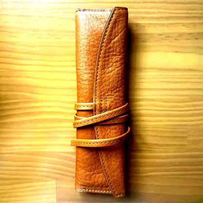 Pilot Ensemble Roll Pen Case PSR1-01-BN in brown color with outer box included