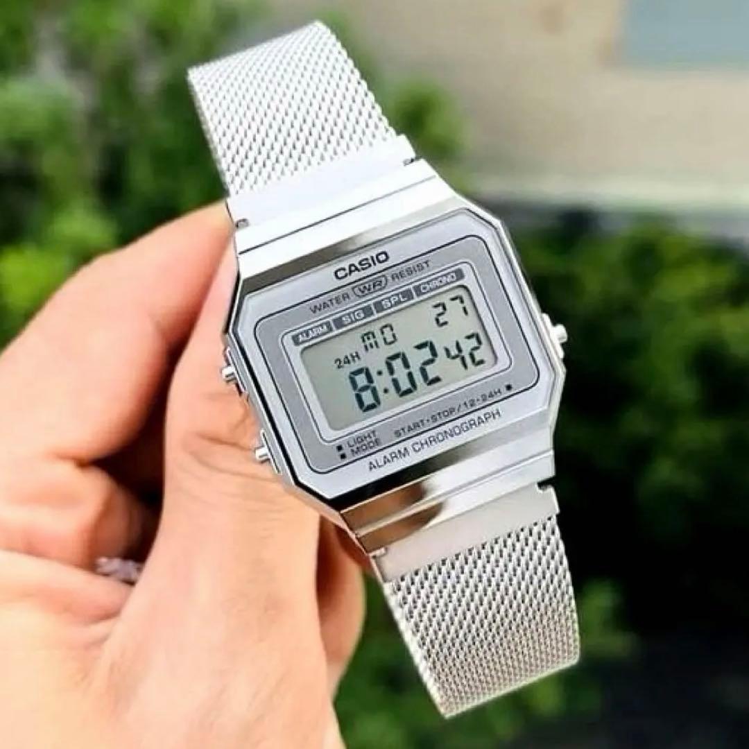 CASIO Digital Silver Retro Quartz Men's Watch — Japanese