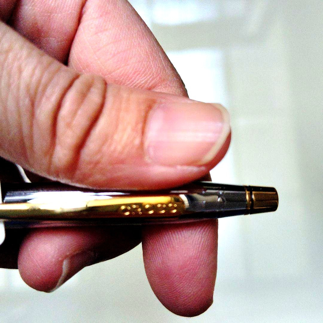 Cross Classic Century ballpoint pen with silver body and gold clip, Japan import