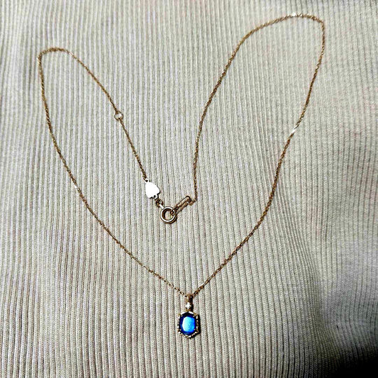 agete Necklace crafted from K10 gold with K10 marking displayed on a white background