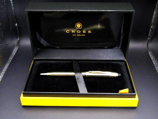 Cross Century II 4502WG ballpoint pen with 10K gold plating and twist mechanism on a white background