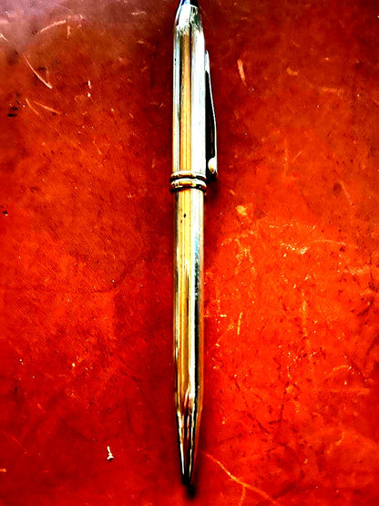 CROSS Classic Gold Ballpoint Pen with black tip cap and metallic finish