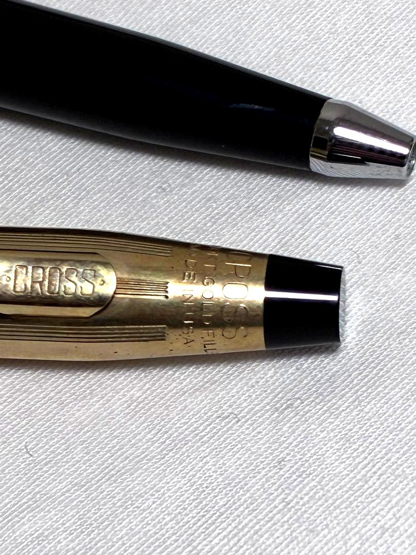 CROSS 10k gold plated Classic Century ballpoint pen with minor scratches on the cap in used condition