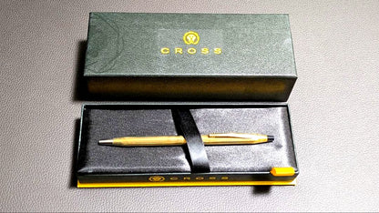 CROSS ballpoint pen with black ink in test writing condition shown on white background