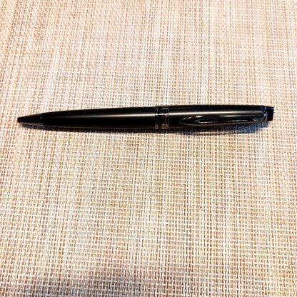 Waterman Expert ballpoint pen in matte black finish with sleek body and silver clip