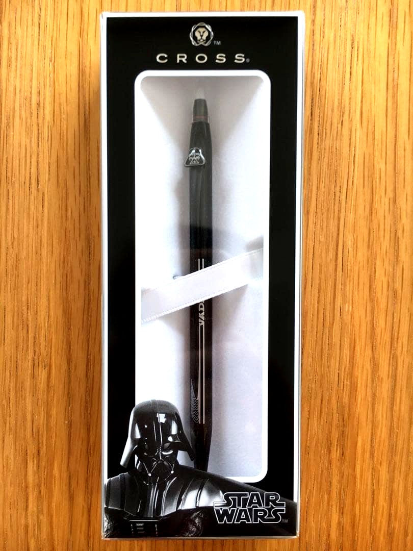 Star Wars Darth Vader CROSS CLICK pen in satin black with imperial black lacquer finish, 135mm length