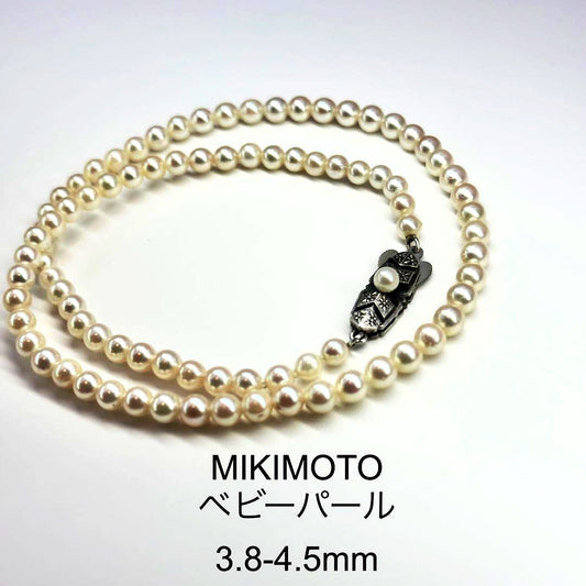 Mikimoto Baby Pearl Necklace with 3.8-4.5mm pearls measuring about 36cm in length weighing 10.9g