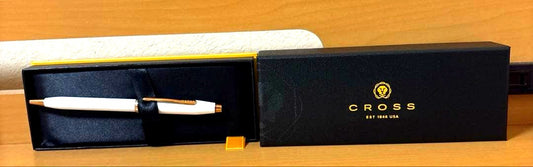 Brand new Cross Century II Pearl White Lacquer Ballpoint Pen with original box and 2022 purchase receipt