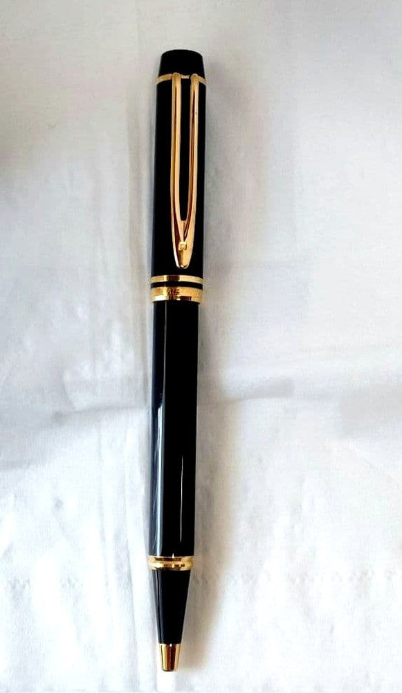 Waterman ballpoint pen in classic design with shiny metal finish and no major scratches