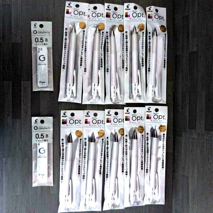 PILOT Opt mechanical pencil 0.5mm 10-piece set with two replacement lead refills