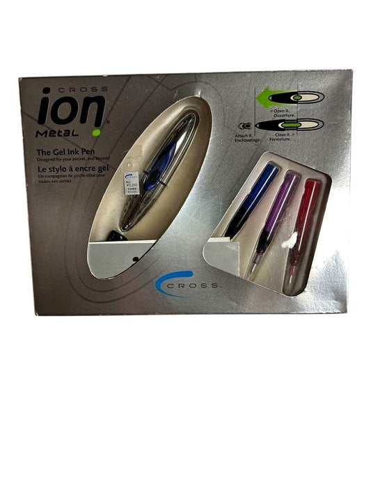 New CROSS ion Metal Gel Ink Pen in blue color, gel ink type, without box
